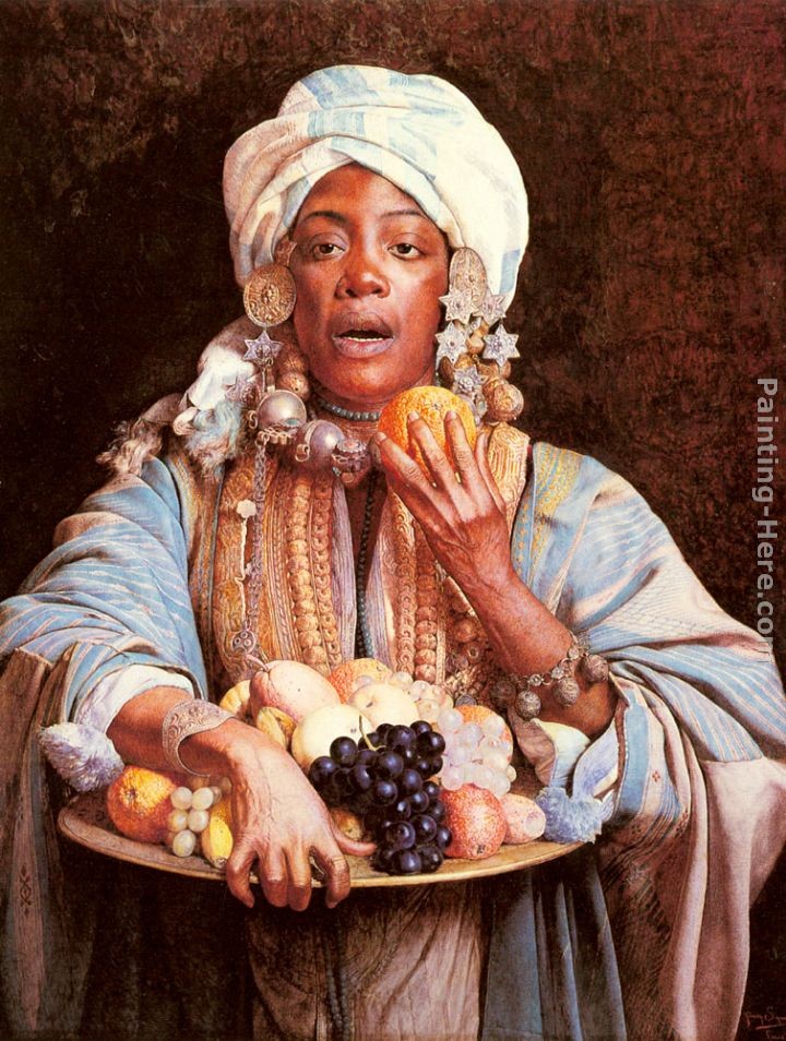 Guiseppe Signorini A North African Fruit Vendor